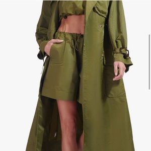 Staud Coconut Shorts in Olive Size XS Green